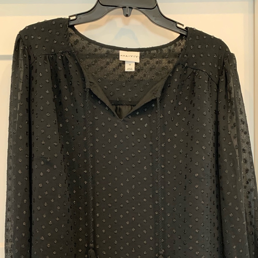 Black sparkle blouse